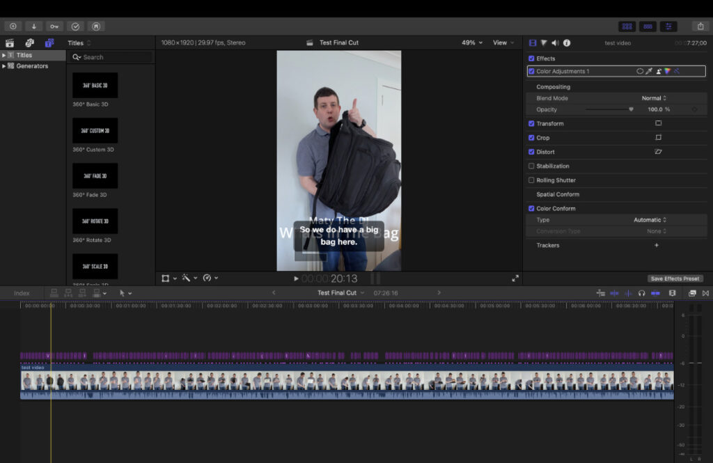 final cut pro screen shot